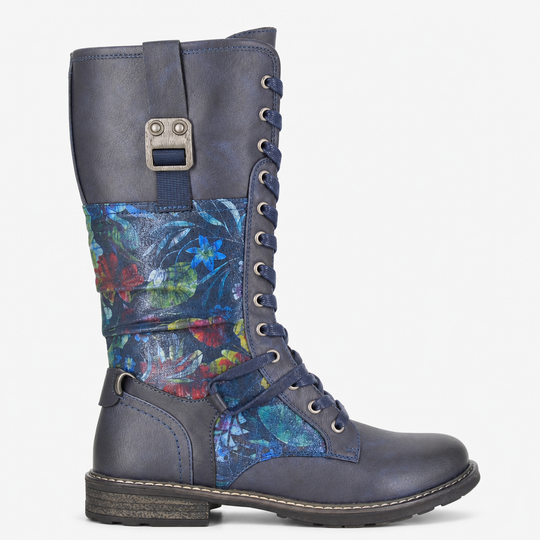 Cipriata ABELA Womens Tall Boots Navy/Floral