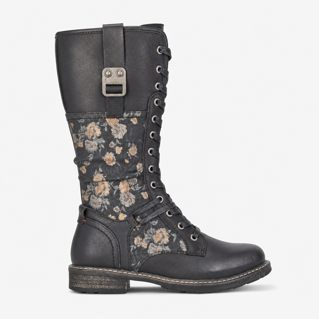 Cipriata ABELA Womens Tall Boots Black/Floral