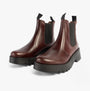 Fly London MEDI789FLY Womens Boots Wine side view showcasing the leather upper and elasticated side panels.