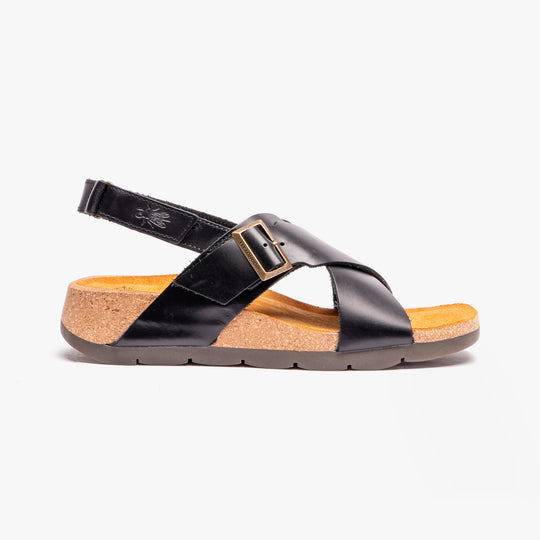 Fly London CHLO852FLY Womens Slingback Crossover Sandals Black