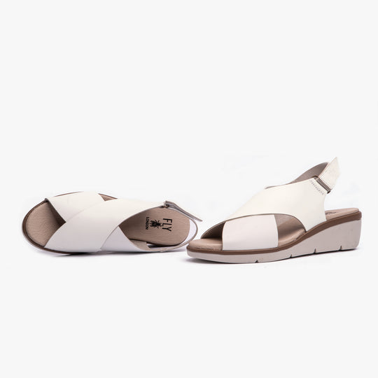 Fly London NABI058FLY Womens Sandals White