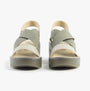 Fly London TAJI502FLY Womens Sandals Silver front view showcasing stylish leather design and comfortable slip-on fit.