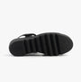 Fly London BEXY575FLY Womens Sandals Black sole view showing rubber material and wedge heel design.