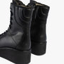 Fly London HAIF269FLY Womens Boots Black rear view showing stylish lace-up design and block heel.