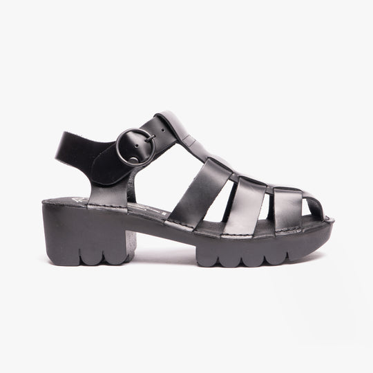 Fly London EMME511FLY Womens Fisherman Sandals Black