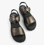 Fly London HALY559FLY Womens Sandals Graphite top view showing stylish leather straps and buckle detail.