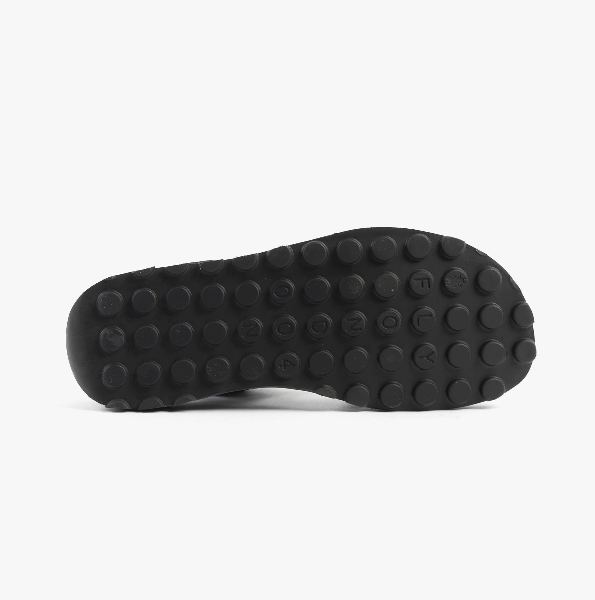 Fly London HALY559FLY Womens Sandals Graphite sole view showcasing TPR material and textured design.
