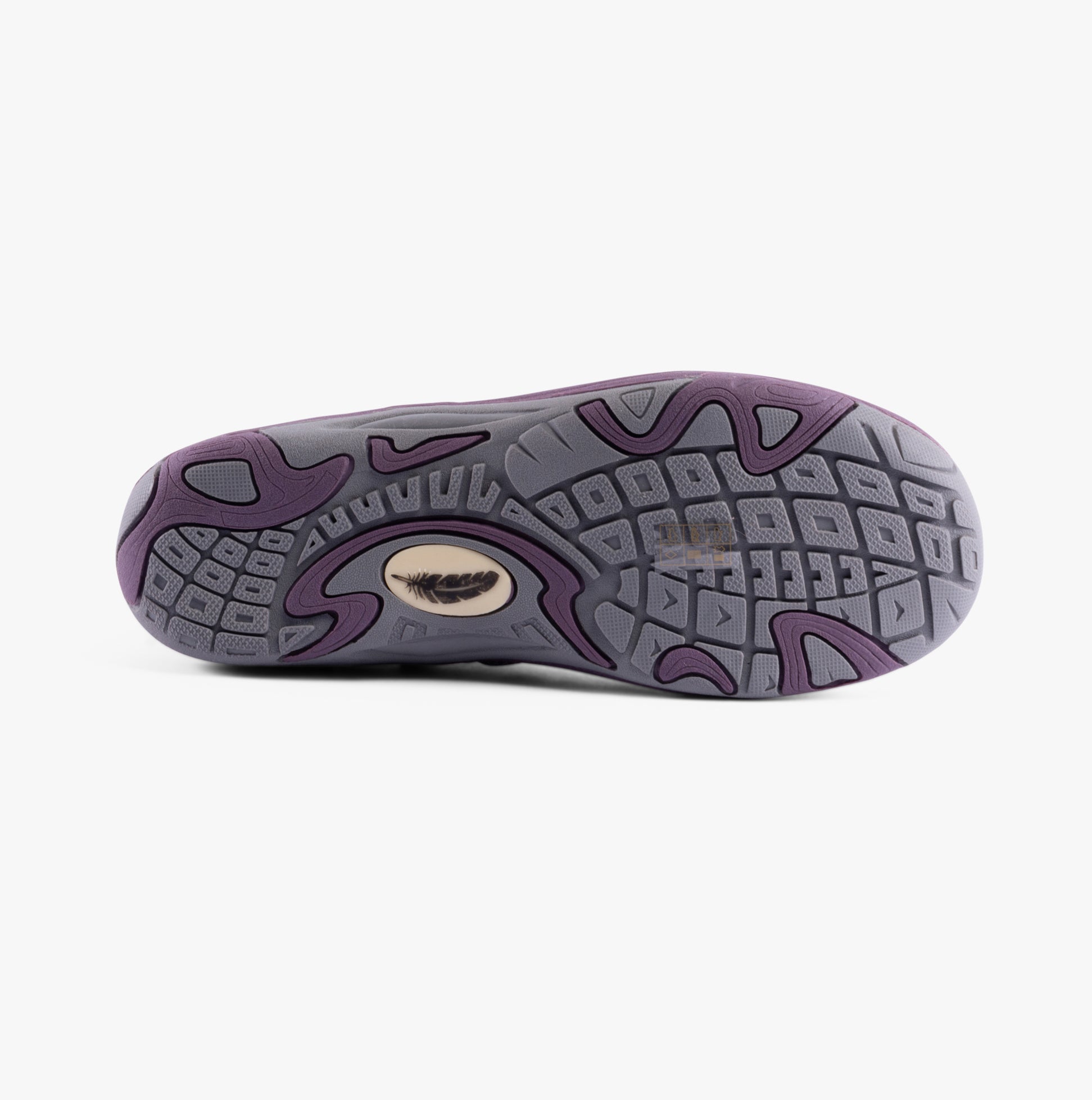 Free Spirit PRETA Womens Boots Plum sole view, showcasing TPR material and grip pattern.