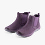 Free Spirit PRETA Womens Boots Plum side view showcasing suede upper and elasticated side panels.