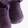 Free Spirit PRETA Womens Boots Plum rear view showing suede material and elasticated side panel.