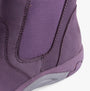 Free Spirit PRETA Womens Boots Plum detail view showcasing suede upper and elasticated side panel.