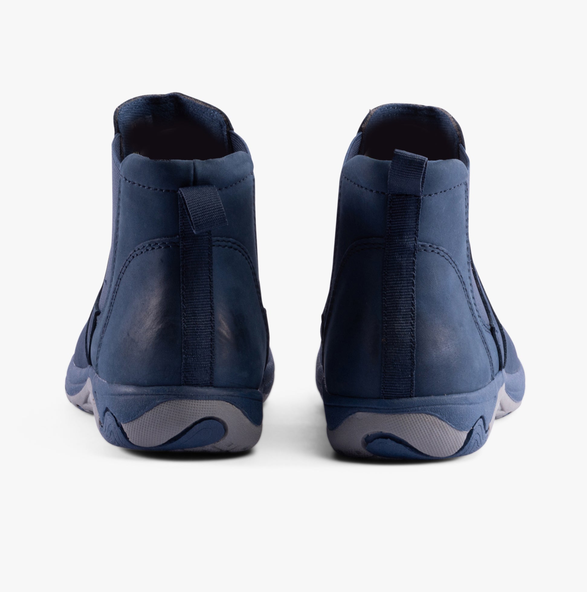 Free Spirit PRETA Womens Boots Moonlit Ocean back view showing suede upper and elasticated side panel.