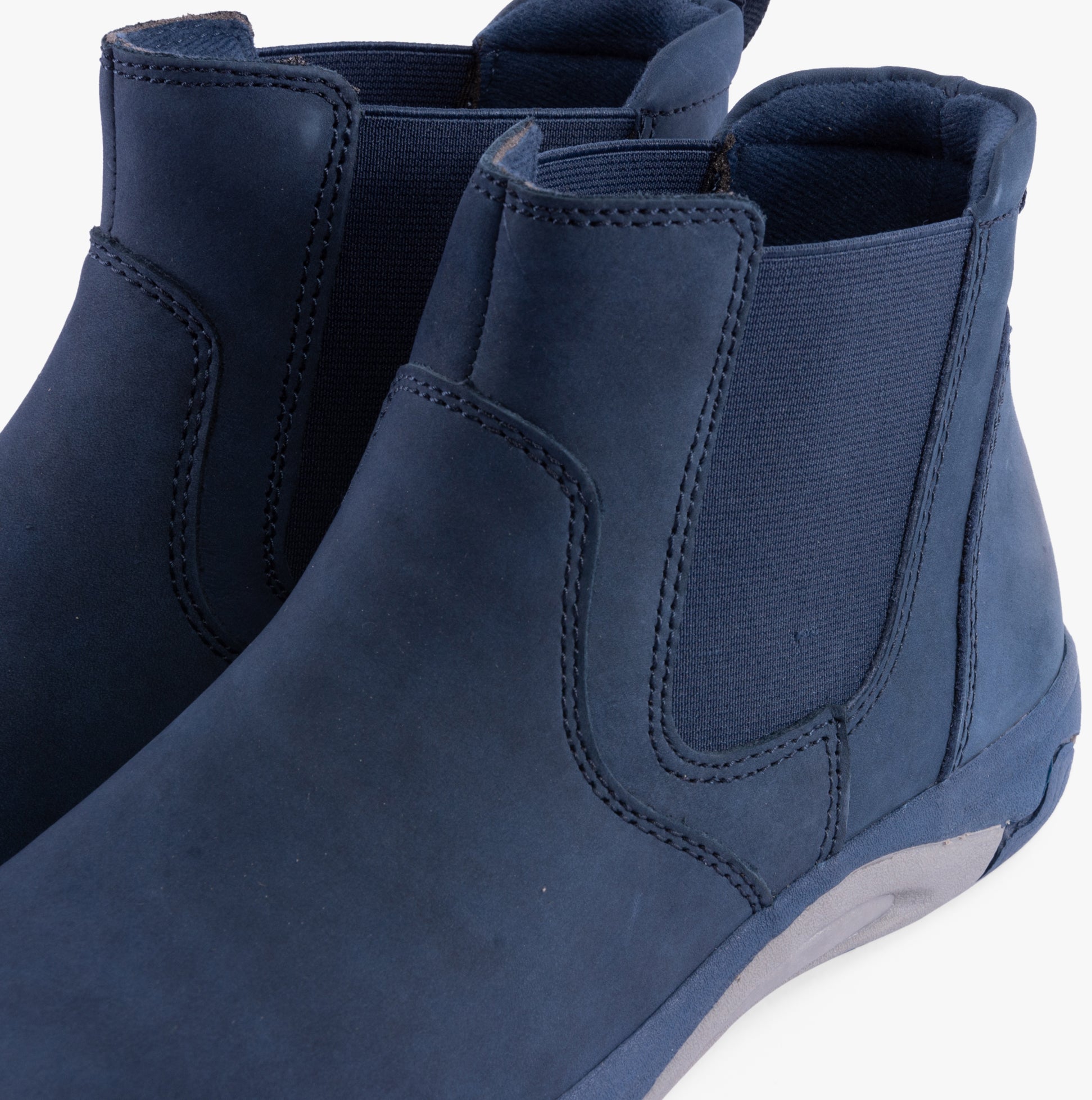 Free Spirit PRETA Womens Boots Moonlit Ocean detail view showcasing the soft suede and elasticated side panels.