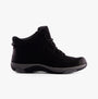 Free Spirit GEM Womens Boots Black side view featuring lace-up design and low heel for comfort and style.