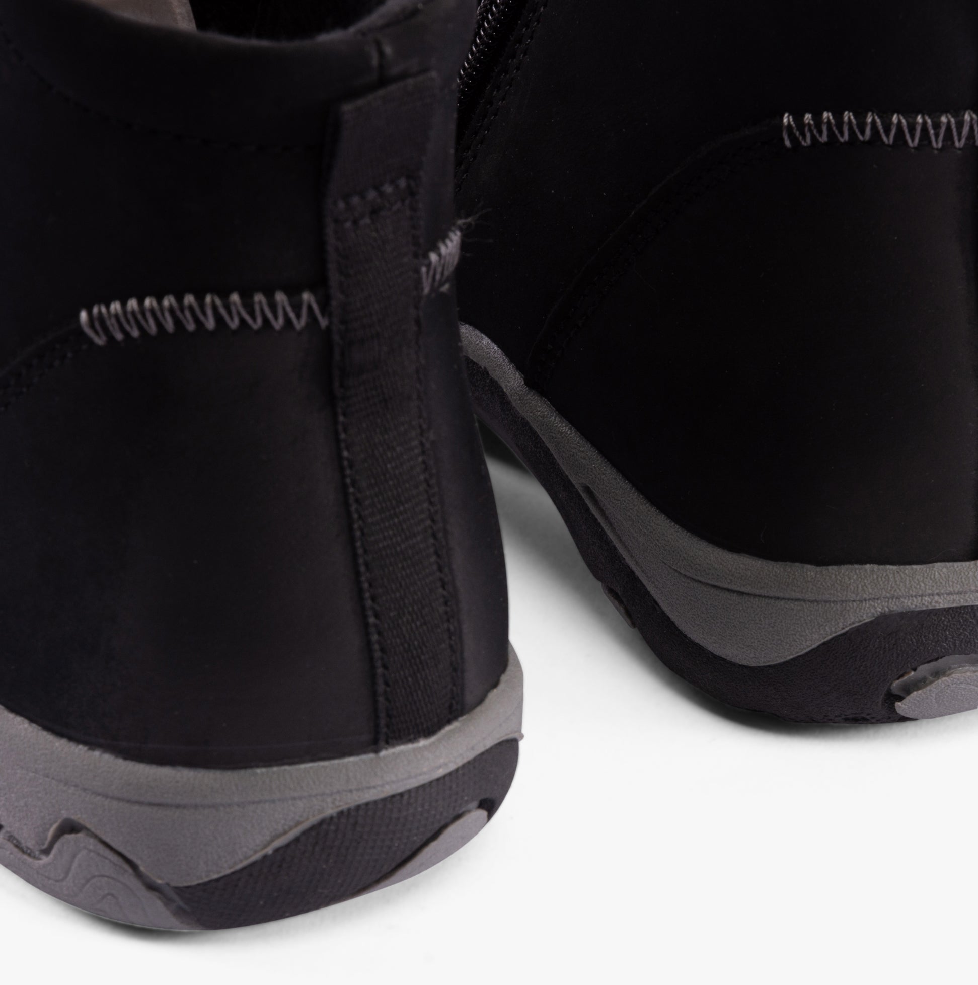 Free Spirit VEDA Womens Boots Black back view, showing the ankle design and synthetic sole details.