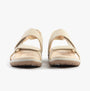 Free Spirit ELARA Womens Sandals Parchment front view showcasing the leather upper and touch fasten straps.