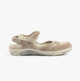 Free Spirit BRYLEE Womens Sandals Taupe side view showing synthetic upper and rubber sole.