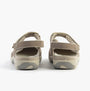 Free Spirit BRYLEE Womens Sandals Taupe back view with adjustable straps and rubber sole