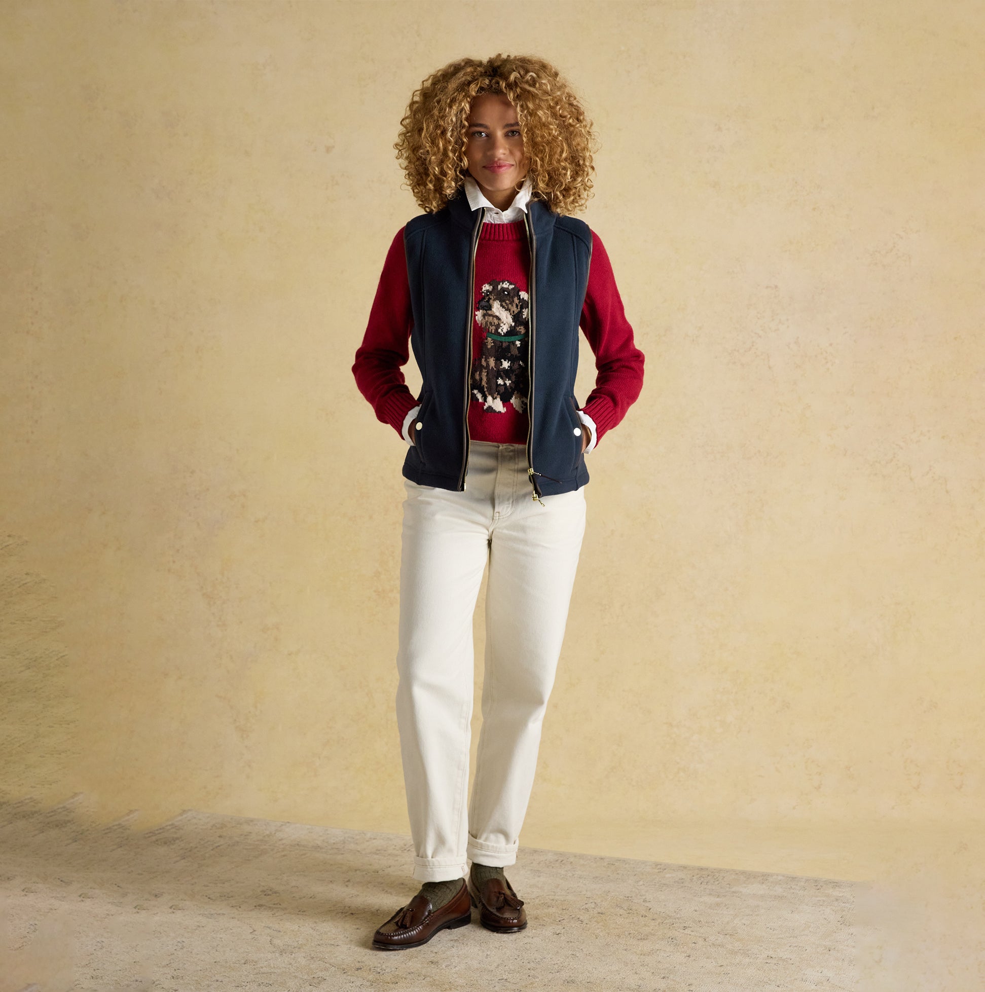 Joules FAIRBOURNE Womens Gilets Navy