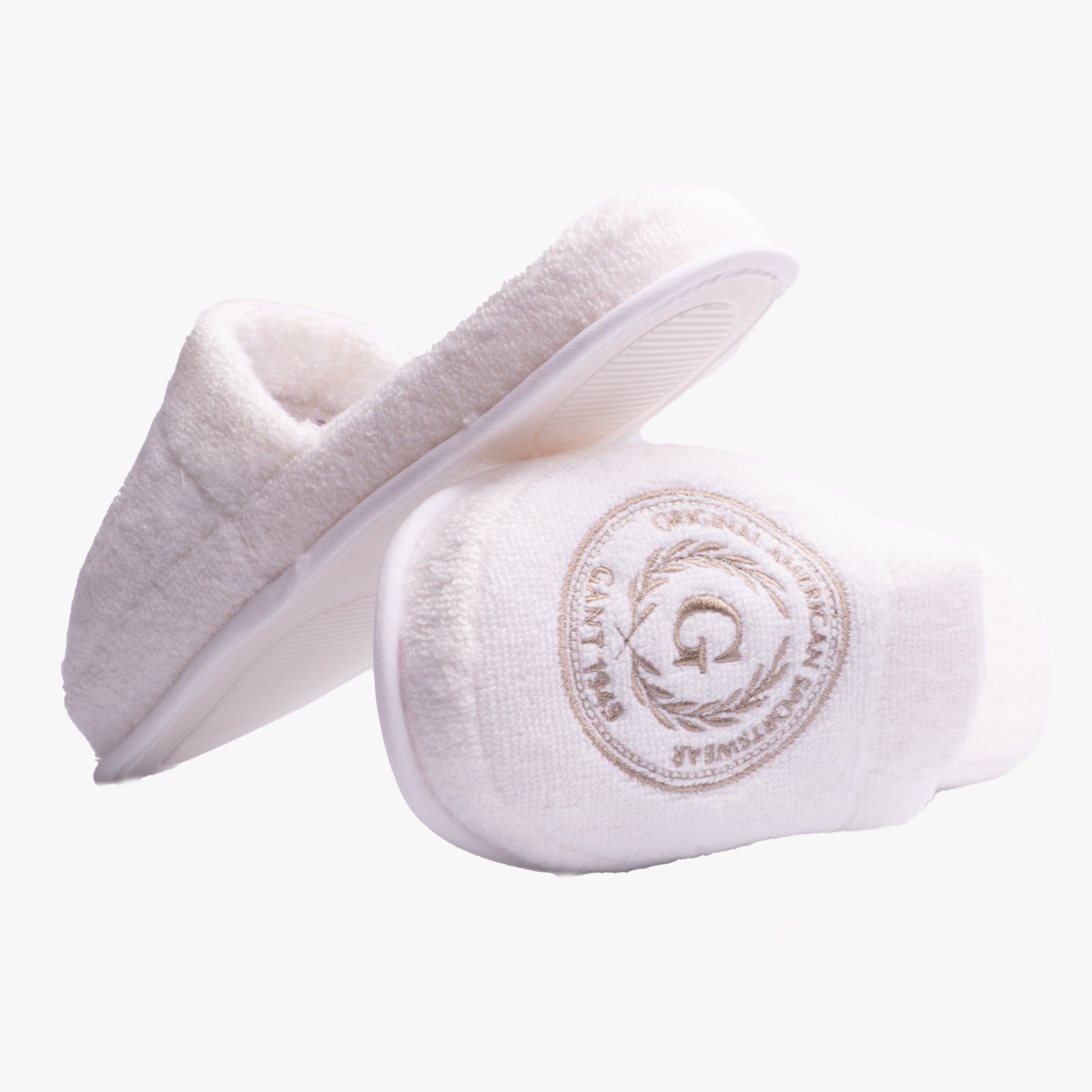 GANT CREST Unisex Mule Slippers White