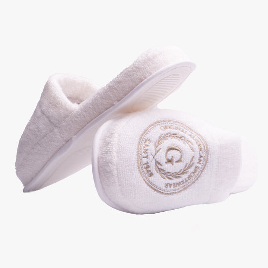 GANT CREST Unisex Mule Slippers White