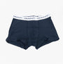 GANT TRUNK 3-PACK Multicolour front view of navy trunks with GANT logo waistband