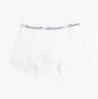 GANT TRUNK 3-PACK Multicolour front view of white trunks with elasticated waistband featuring GANT logo.
