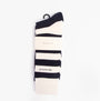 GANT BARSTRIPE AND SOLID SOCKS 2-Pack Mens Eggshell front view showcasing striped design and logo.