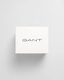 GANT CHECK SOCKS 2-Pack GIFT BOX Mens Evening Blue top view of gift box with GANT logo