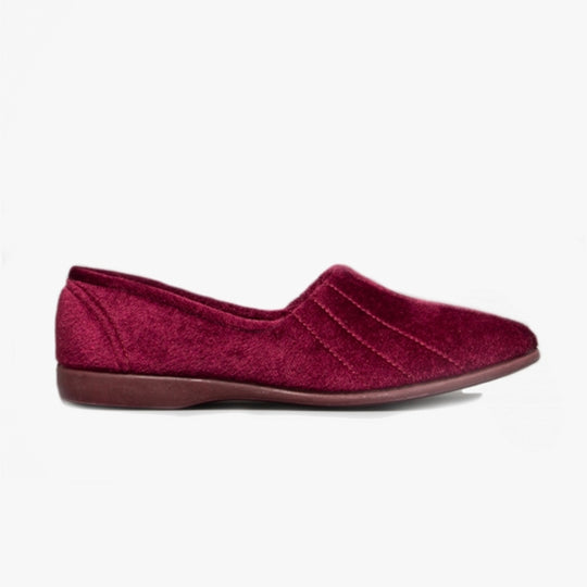 GBS AUDREY Slip On Womens Slippers Burgundy