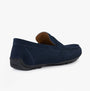 GEOX U KOSMOPOLIS + GRIP Mens Shoes Navy side view showcasing suede upper and slip-on design.