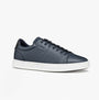 GEOX U BALTMOORE Mens Trainers Navy side view showing leather upper and lace-up design on a white background.