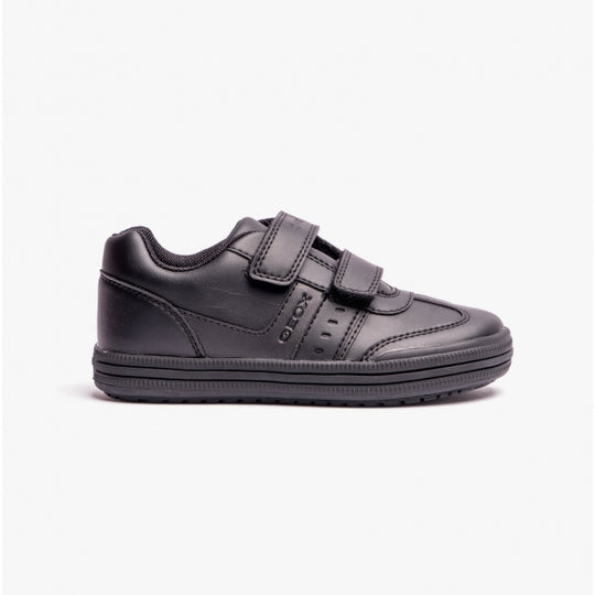 GEOX ELVIS B Boys Touch Fasten School Shoes Black