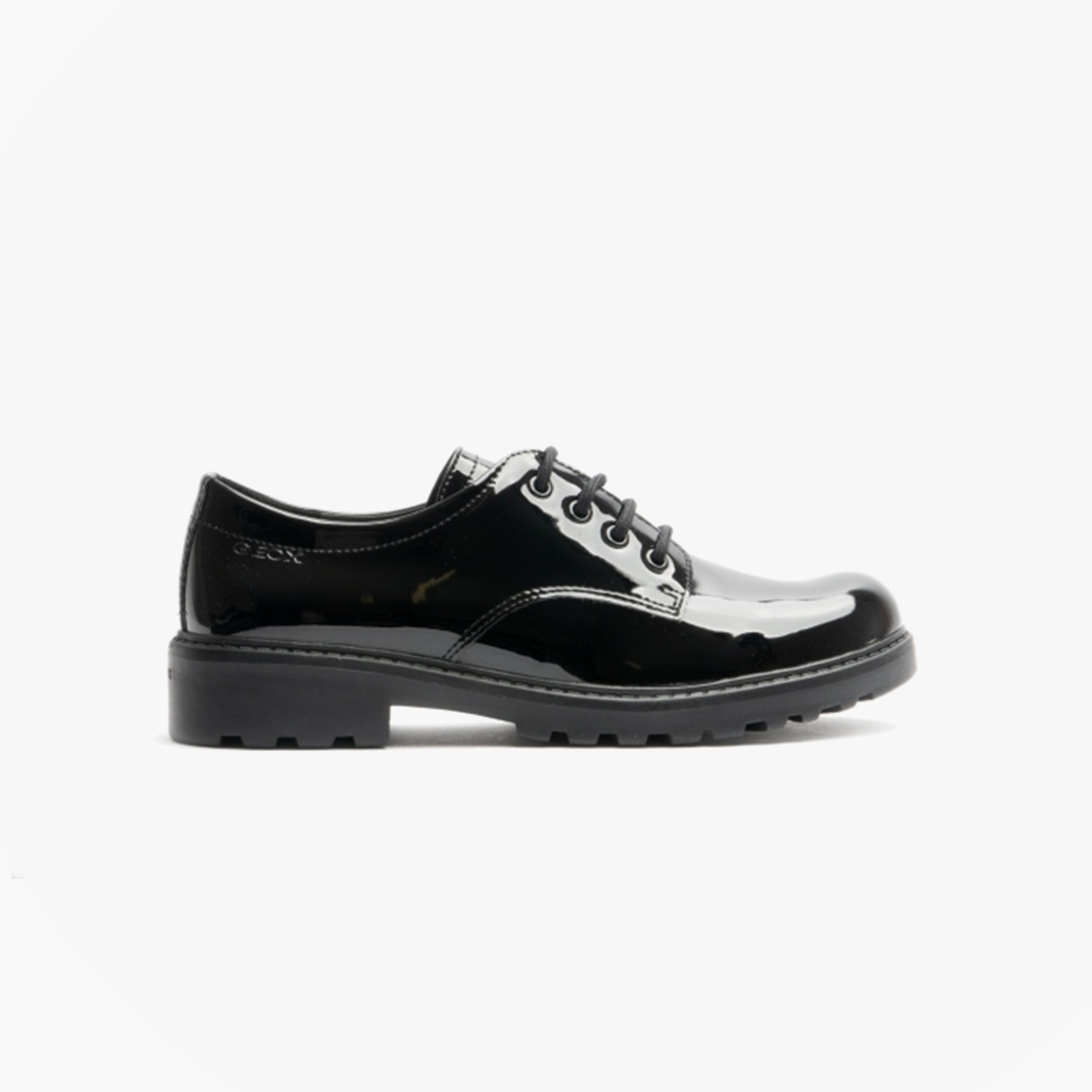 GEOX CASEY Girls School Shoes Smooth Black