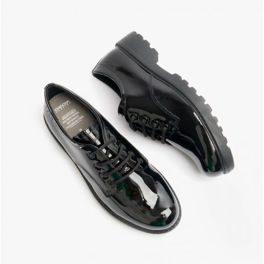 GEOX CASEY Girls School Shoes Smooth Black