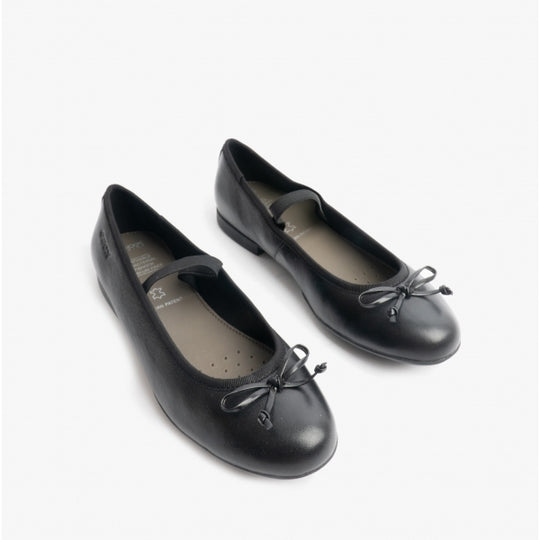 GEOX PLIE Girls School Shoes Smooth Black