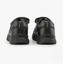 GEOX J BRIEZEE Boys Trainers Black rear view showing the lace-up closure and low-top design.