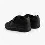 GEOX J ARZACH Boys School Shoes Black rear view showcasing black leather and textile materials.
