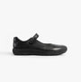 GEOX J HADRIEL GIRL Girls Black side view of black school shoe with touch fastening.