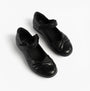 GEOX J IBERIDE Girls Mary Jane Shoes Black, top view showing round toe and touch fasten strap.