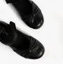 GEOX J IBERIDE Girls Mary Jane Shoes Black top view showing the round toe and strap details on the black leather upper.