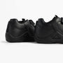 GEOX JR WADER Unisex Kids Black back view of shoes with leather and synthetic upper.