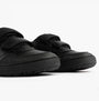 GEOX J THELEVEN BOY Unisex Kids Black shoes side view highlighting touch fasten closure and low top design