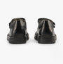GEOX J RIDDOCK Boys Shoes Black back view showing low top design and touch fasten closure details.