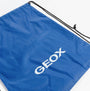 GEOX PMK864 DRAWSTRING Bag Blue top view showcasing drawstring closure and synthetic material.