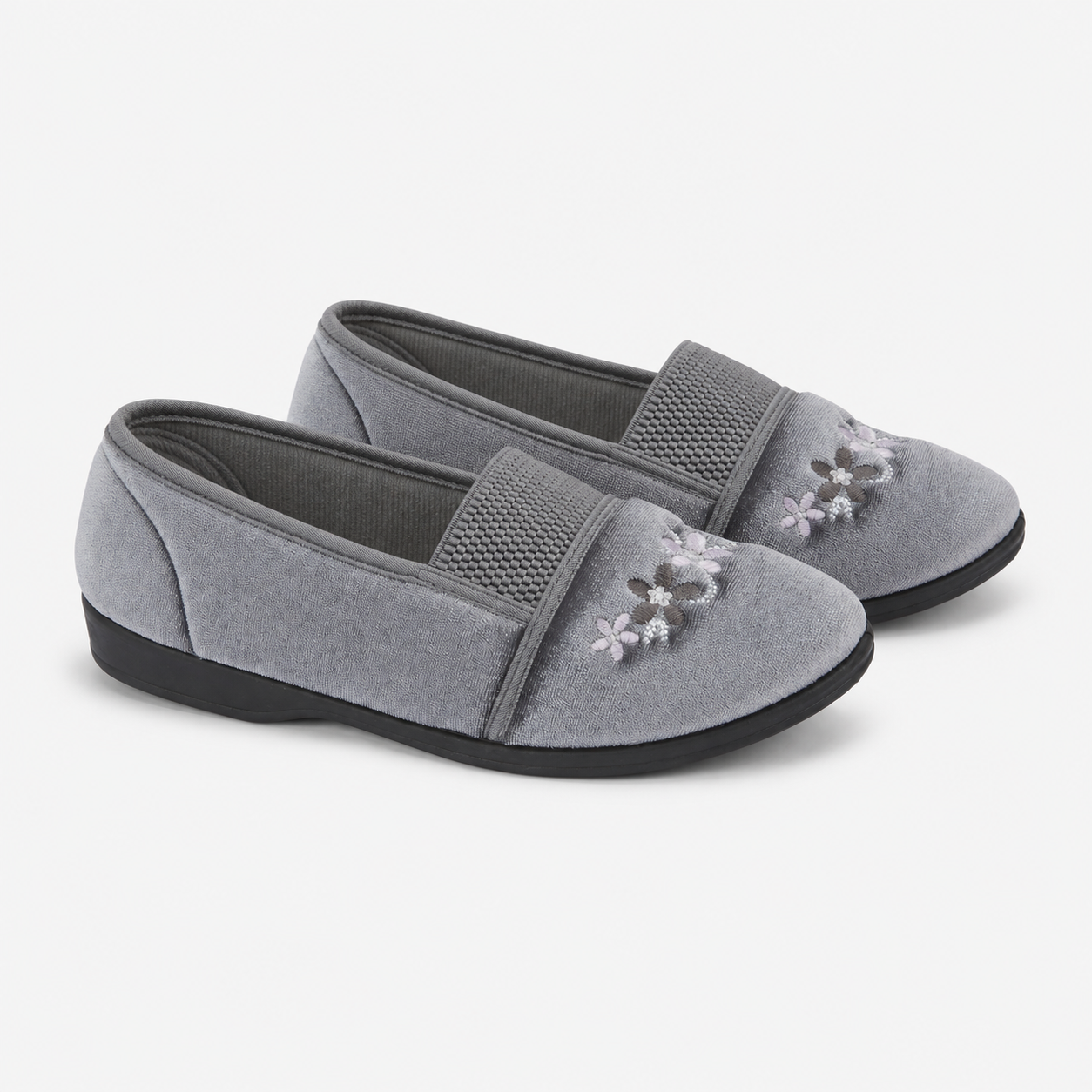 Jo & Joe MARGOT Womens Moccasin Slippers Grey