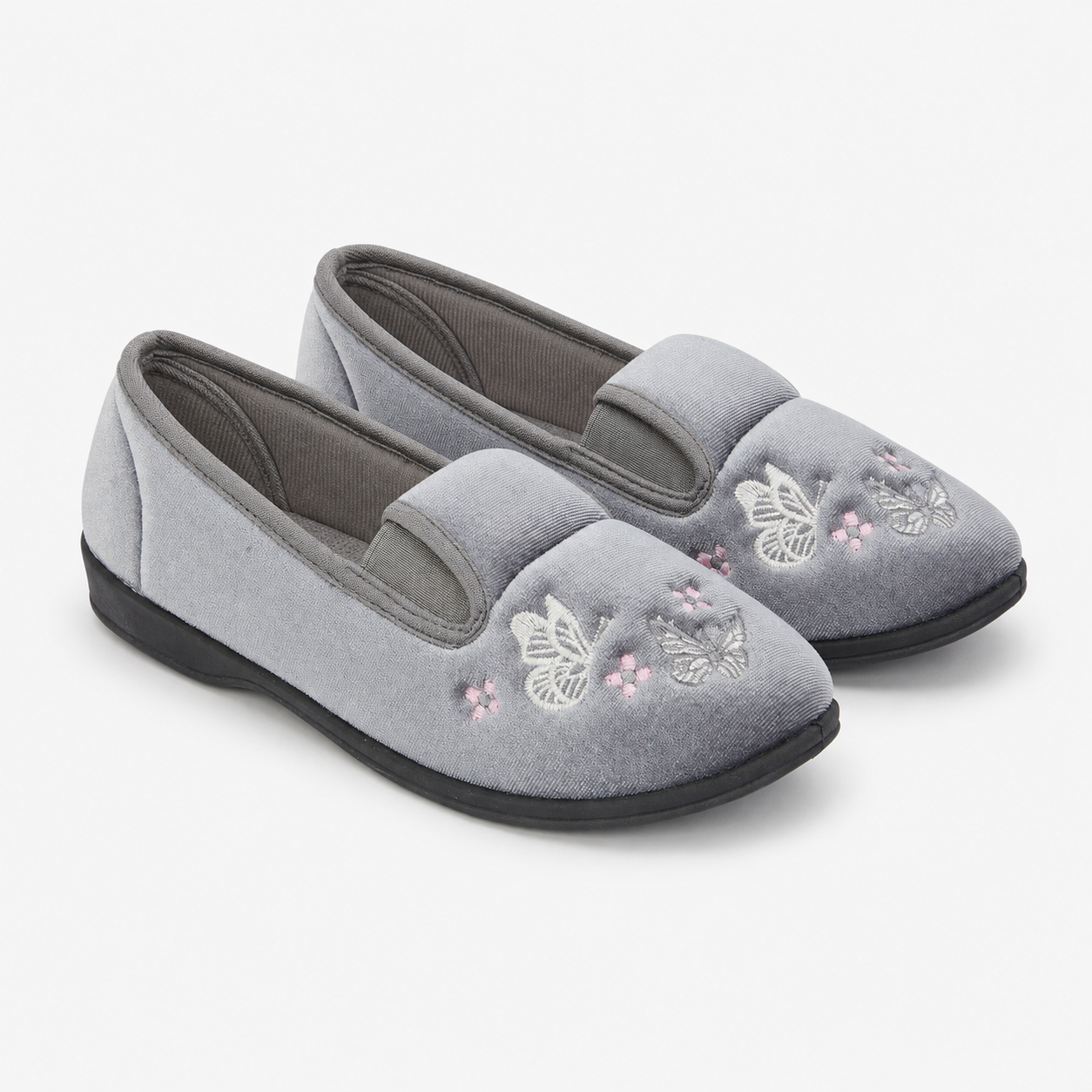 Jo & Joe CHERISH Womens Full Slippers Grey