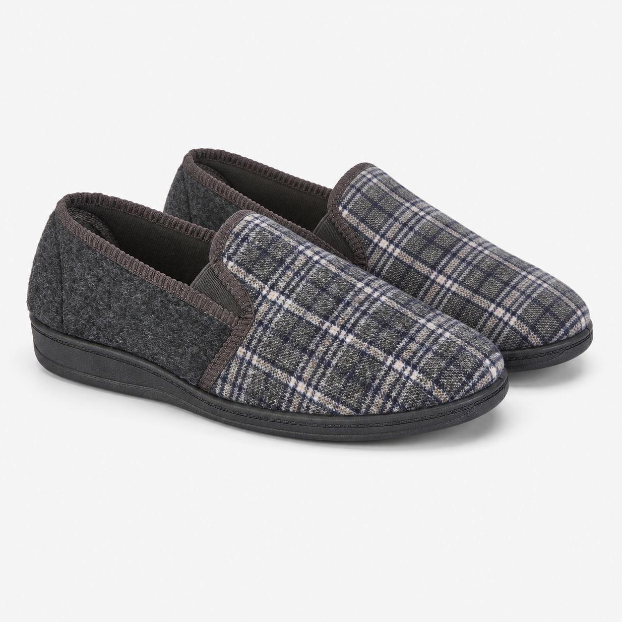 Jo & Joe EAMON Mens Full Slippers Grey