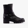 Gabor BUFORD Womens Boots Black side view showcasing leather upper and block heel design.