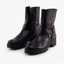 Gabor BUFORD Womens Boots Black side view showing leather upper, block heel, and zip closure.